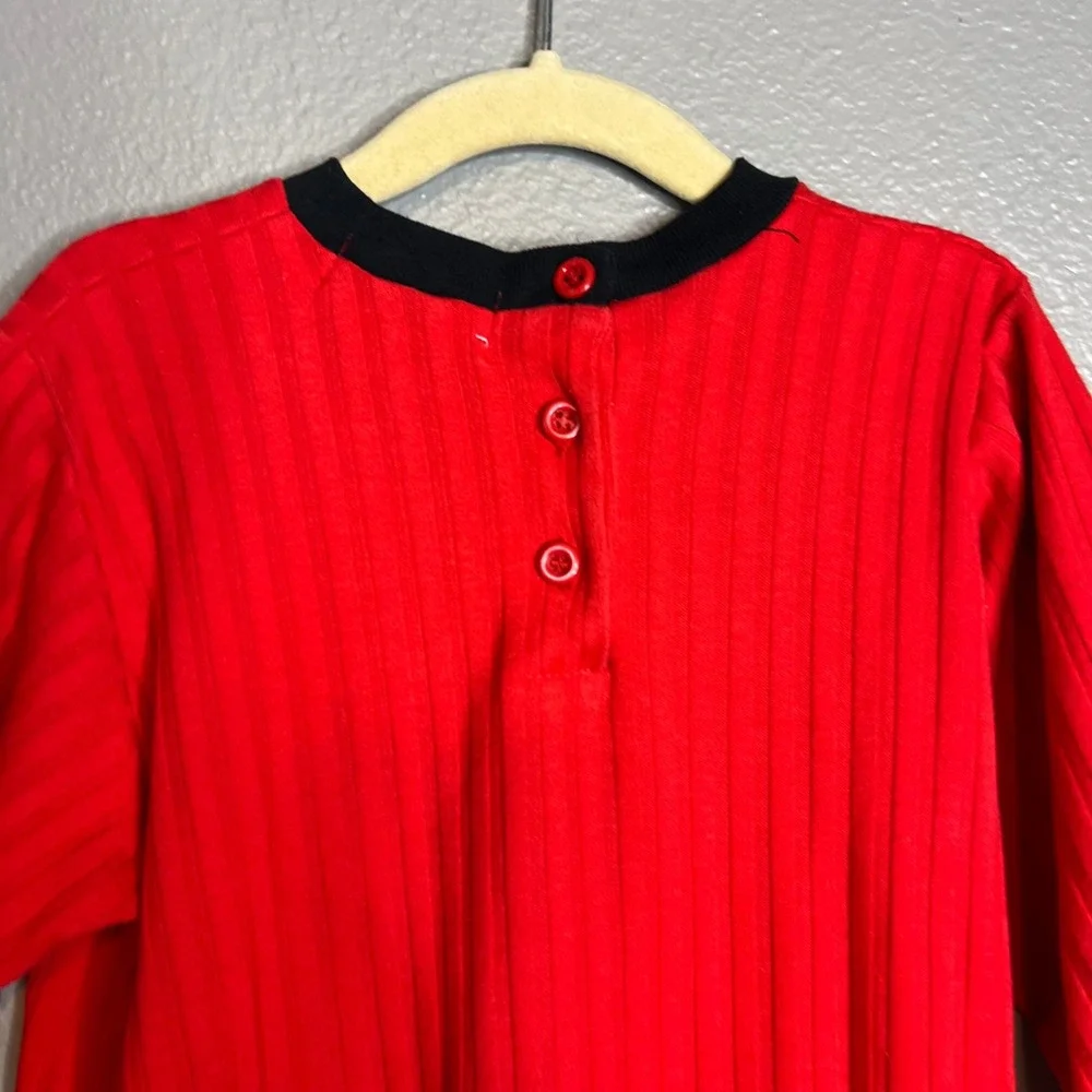 Jordache Vintage Ribbed Romper Size‎ 24 Months Boy Girl Red Navy